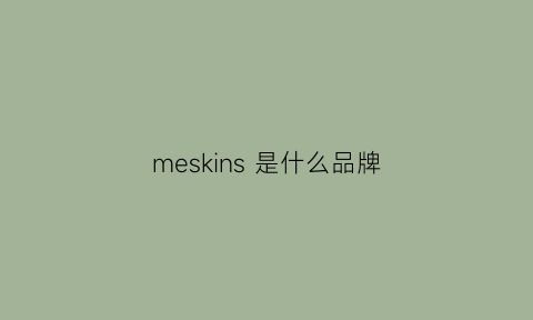 meskins是什么品牌(medyskin是什么品牌)